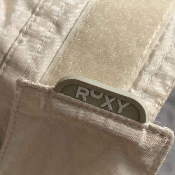 Roxy beige herringbone print endurance 10,000  down ski winter jacket M EUC - Picture 5 of 15